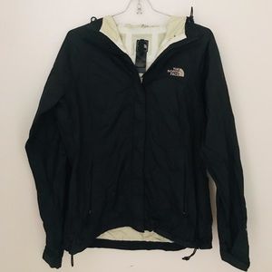 The North Face black raincoat, size S